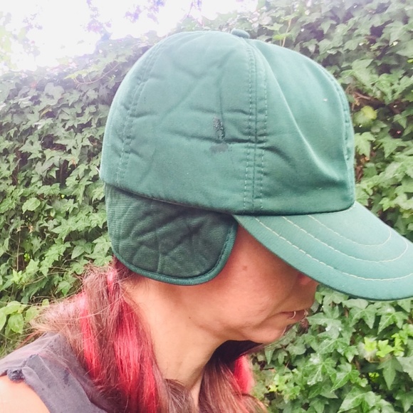 Trucker Hat with Ear Muffs, Green - Picture 2 of 8